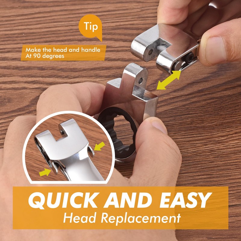 COTOUXKER Flex Head Ratcheting Wrench Set, 1/4 to 3/4 Inch
