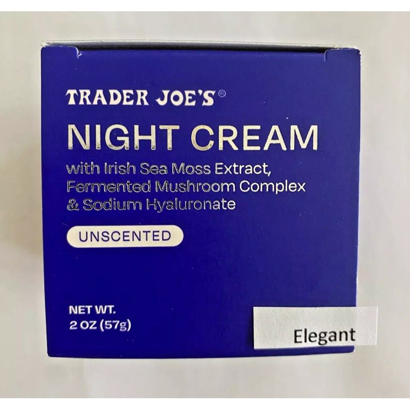 Trader Joe’s Night Cream Irish Sea Moss Extract Fermented Mushroom