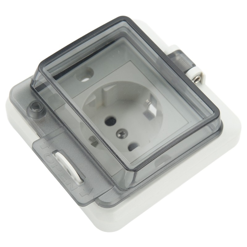 Standard IP66 Waterproof Wall Outlet Wall Mounted Concealed Plug Adapter
