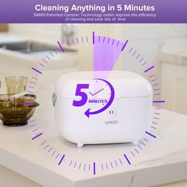 SANSI UV Light Sanitizer Box with 360° UVC Chips, Sanitizes in 5 Minutes 5.1L Large Capacity Sanitizer for Baby & The Whole Family (10W)