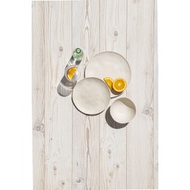 Abode Homewares Organic 10.6'' Durable Wheat Straw Polypropylene Dinner Plates, Shatter-Resistant, Dishwasher- and Microwave-Safe Indoor/Outdoor Dinnerware - Cream - Set of 6