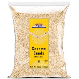 Rani Sesame Seeds Whole White, Hulled (Till) 28oz (800gm) ~ All Natural | Gluten Friendly | NON-GMO | Vegan | Indian Origin