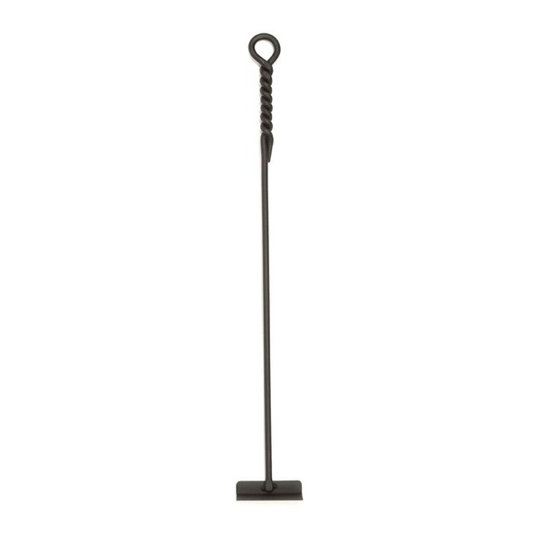 Minuteman International Rope Handle Single Hoe Fireplace Tool, Standard 28-in, Black
