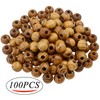 Natural Wooden Beads, 100 Pieces 18mm Diameter Round Loose Spacer