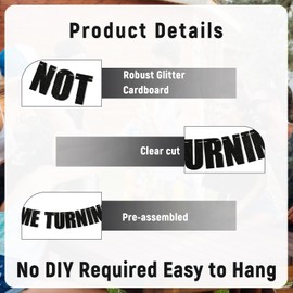 Not Me Turning 30 Banner - 30th Birthday Decorations, Cheers to 30 Years Banner, Happy Thirtieth Birthday Party Decorations Black Glitter