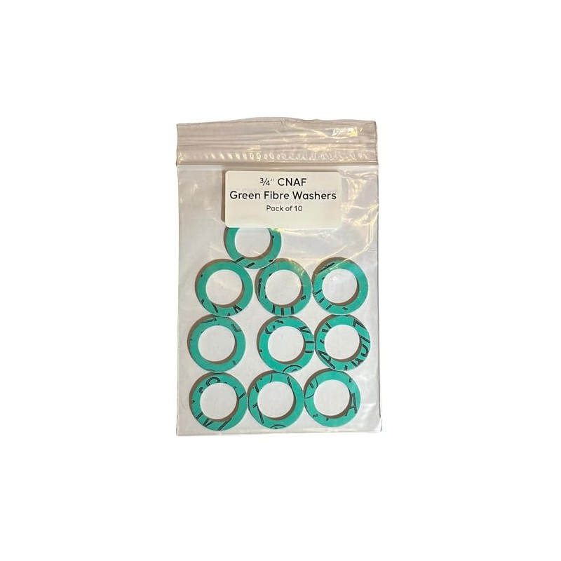 High Temperature Green Fibre Washer 3/4" - Pack of 10