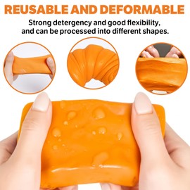 XPERTCHEMY Car Clay Bar 4 Pack 400g(4x100g), Auto Detailing Premium Grade No Scratch Magic Clay Bars Cleaner Kit with Washing and Adsorption Capacity for Car Auto SUV, RV, Truck, Orange