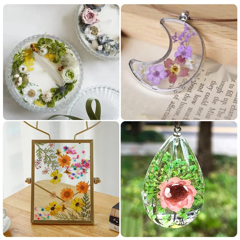 1000 Pcs Mini Dried Flowers for Resin, Small Dried Flowers