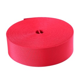 Devobunch Nylon Webbing - 1.5 Inch Nylon Strapping for Outdoor DIY Gear Repair, 1.5 Inch by 10, 25, or 50 Yards (50 Yard, 1.5'' Red)