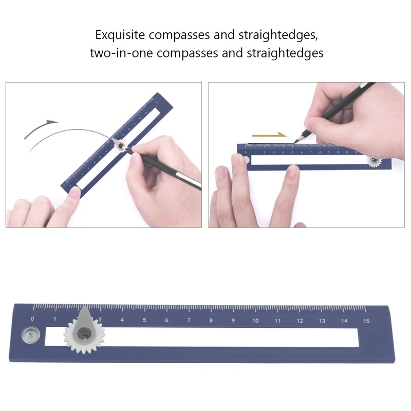 Drawing ToolMath Classroom Supplies Student Drawing Compass Straightedge Learning Tool