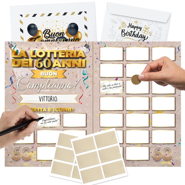 Maxi Scratch Personalised Birthday Game - Gift Idea Lottery 60