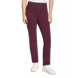 Nine West Women's Heidi Pull On Elastic Waist Stretch Twill Straight Leg Pant - 6