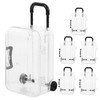 Toyvian 6pcs Small Suitcase Clear Boxes for Mini Bins with Lids Travel Packing Cubes Travel Jewelry Case Boxes with Lids Box Cute Accessories Suitcase Luggage Plastic Transparent