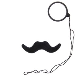 Zac's Alter Ego Tales of Old England Stick On Moustache & Monocle Set