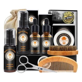 Kit De Cuidado De Barba Mejorado Con Acondicionador Para Bar