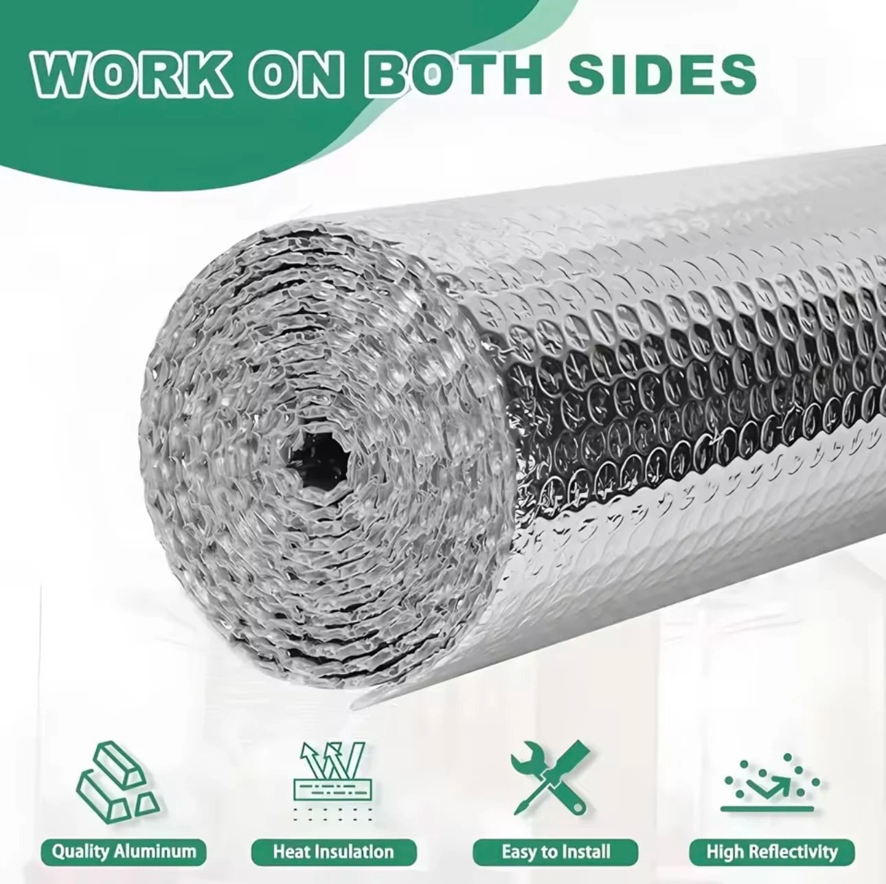 StepTidy Window Insulation Film – Double-Sided Aluminum Foam for Sun Blocking, Home & Travel Storage