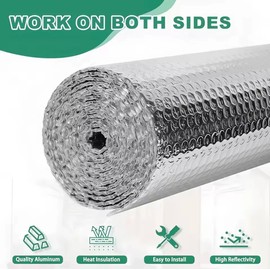 StepTidy Window Insulation Film – Double-Sided Aluminum Foam for Sun Blocking, Home & Travel Storage