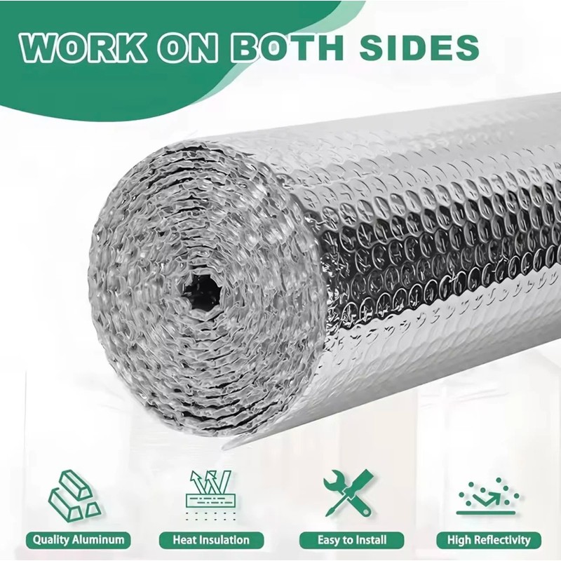 StepTidy Window Insulation Film – Double-Sided Aluminum Foam for Sun