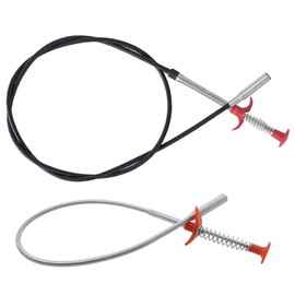 SDTC Tech SDTC Tech 2-Pack Spring Pipeline Dredge Hook Cleaner Gripper Grabber Pickup Tool Flexible Drain Clog Remover Retractable Claw Retriever for Kitchen Bathroom Toilet Tub (24inch + 64inch)