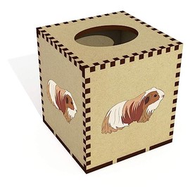 Square 'Guinea pig pet ' Wooden Tissue Box Cover (TB00055353)