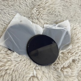 Estée Lauder 3 x ESTEE LAUDER ROUND COMPACT MIRROR NAVY Gold accents swivel open design