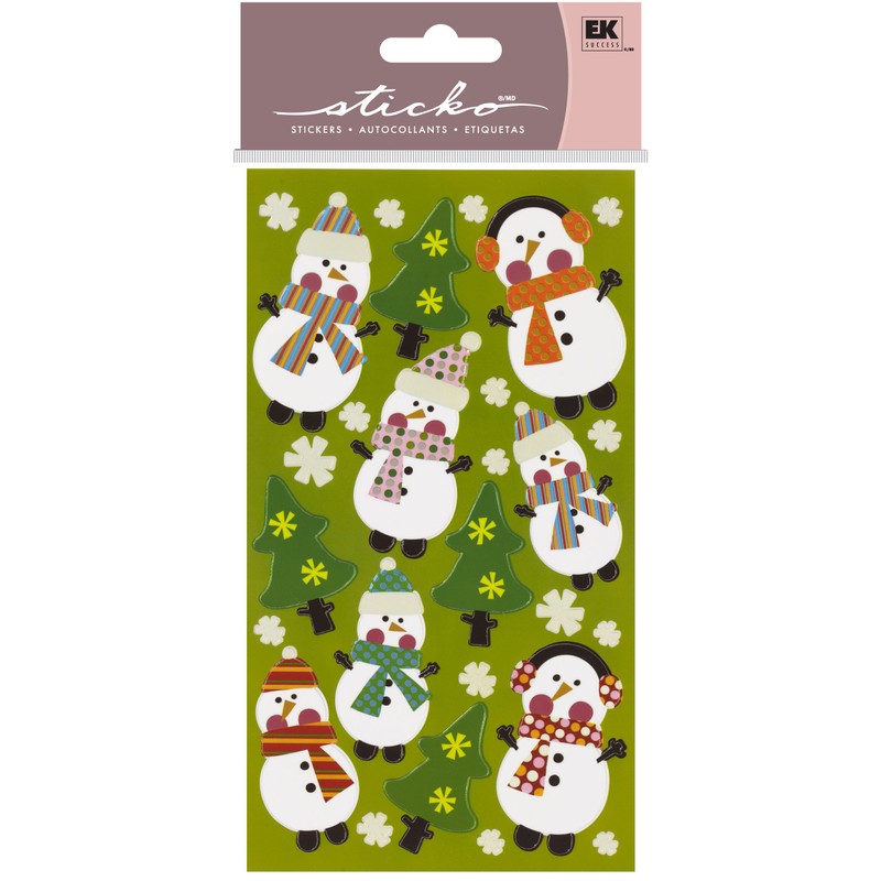 EK Success Brands Sticko Sticker, Silly Snowmen