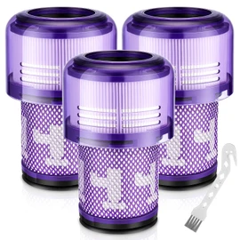 V12 Filter Replacements for Dyson V12 Detect Slim, Detect Slim Animal, Slim+ Cordless Vacuum and V12 Slim Absolute Vacuums, SV34, SV35 Vacuums Filter Replacement, Compare to Part 971517-01, 3 Pack