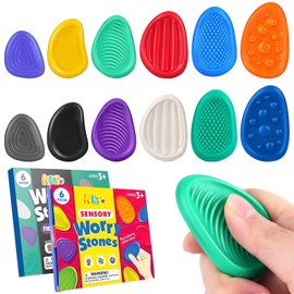 CHmiss 12 Stück Toys Sensory Stones,Emotional Beruhigendes Spielzeug,Sensory Toys Stone,Fidget Toys Kinder für Stress,Sensorik Spielzeug Anti Stress Kinder,Für Autistische Kinder und Erwachsene