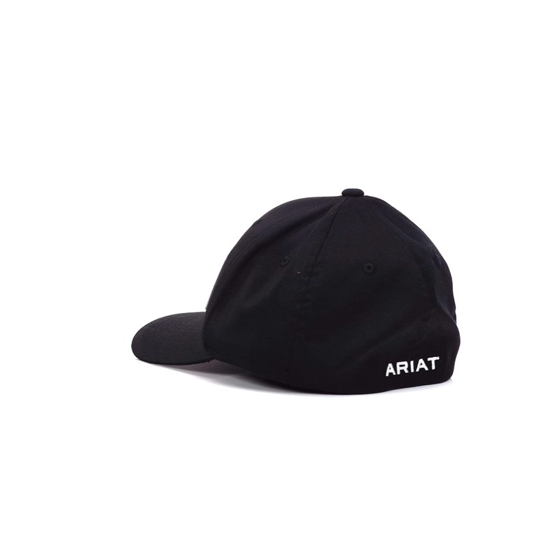 ARIAT Men's Black Flexfit USA Flag Patch Cap, Black, S