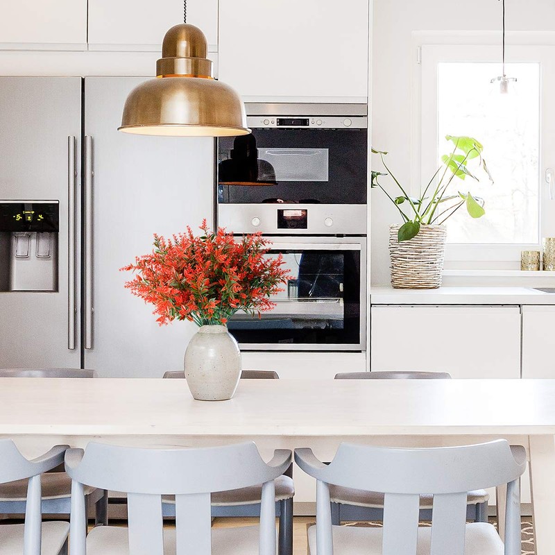 JEMONG 20 Bundles Artificial Lavender Flowers Outdoor UV Resistant Fake