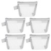 uxcell Mini Zipper Mesh Bag 3" x 5", 5 Pcs