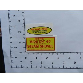 Ride em tractor water slide decal set water slide door  decals for Keystone ride em 46 Steam Shovel