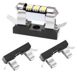 Be In Your Mind 2pcs Car Festoon Bulb Holder Socket Car LED Bulb Holder Clip Car Fuse Holder Clamp for 31mm-36mm Bulbs Railway Model Building Car License Plate Lighting