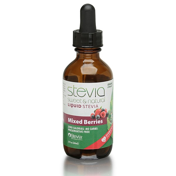ANUMED INTERNATIONAL Mixed Berry Stevia Liquid, 0.02 Pound