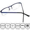 Mini Brille Anti Blue Light Glasses Metal Half Rim Bottom