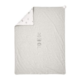 VERTBAUDET Organic Cotton Baby Blanket 75 x 100 cm Natural/Grey