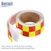 X AUTOHAUX Universal 5cmx10m Fluorescent Yellow and Red Checkered Car
