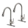 WEWE Kitchen Faucet with Pull Down Sprayer, Brushed Nickel Kitchen