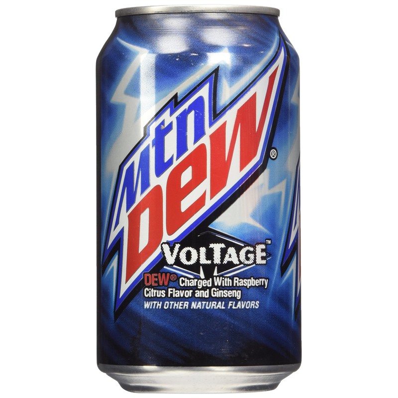 Mountain Dew Voltage Raspberry Ginseng Citrus Soda, 12 Ounce (12