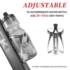 ROCKBROS Bike Water Bottle Holder Lightweight Aluminum Bike Water Bottle Cage Brackets Adjustable Bicycle Cup Holder for MTB Road Bike