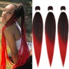 Pre Stretched Braiding Hair Extensions 3 Packs 30 Inch Black