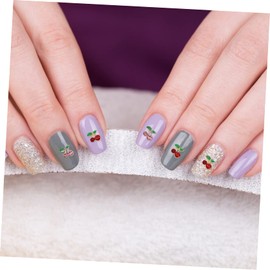 LALAFINA 180pcs Cherry Nail Rhinestones Assorted Chunky Nail Gems DIY Art Charms