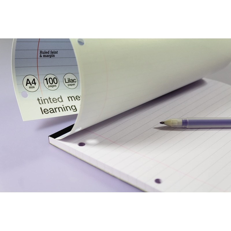 Silvine A4 Likac Paper Dyslexia Refill Pad - Lined with