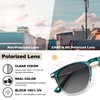 CARFIA Lightweight Green Frame Small Face Sunglasses for Women Polarized