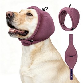 Dotoner Dog Ear Muffs No Shake Anxiety Relief for Thunder Fireworks (Red, L)