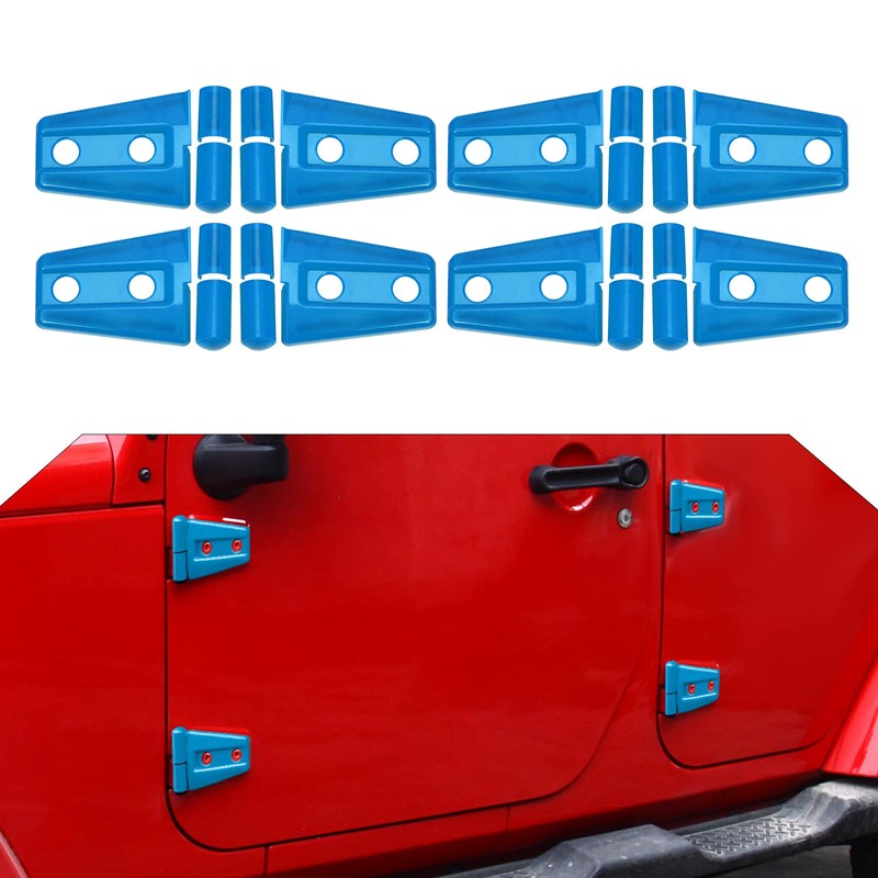 JeCar Light Blue Door Hinge Cover Trim for 2007–2018 Jeep