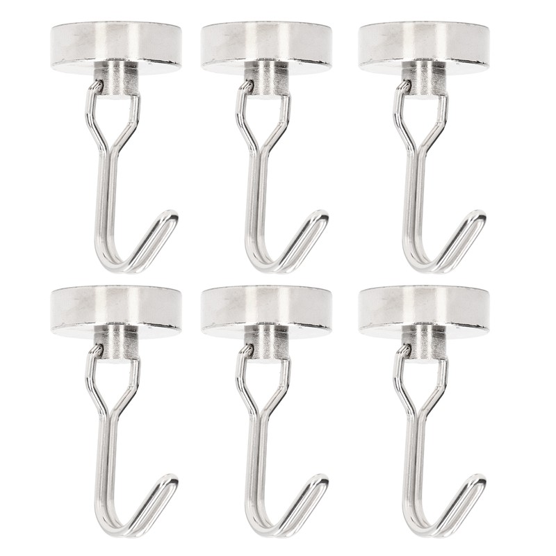 6Pcs Swing Magnetic Hook Set No Drilling Need Decorative Beautiful