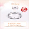 PROSILVER Women Rings Silver Solid 925 Sterling Hand Rings Open