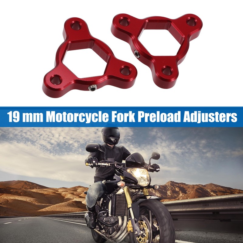 Motoforti 19 mm Red Aluminium Alloy Racing Motorcyclist CNC Fork