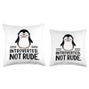 Introverted not rude Ice Breaker for Introverts Throw Pillow